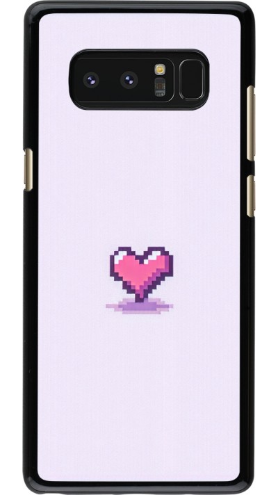 Coque Samsung Galaxy Note8 - Pixel Coeur Violet Clair
