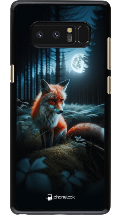 Samsung Galaxy Note8 Case Hülle - Fuchs Mond Wald