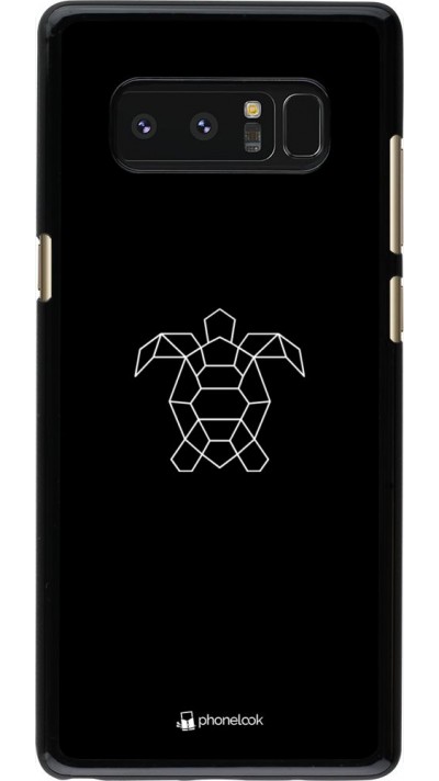 Coque Samsung Galaxy Note8 - Turtles lines on black