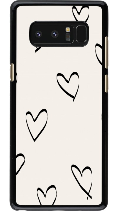 Coque Samsung Galaxy Note8 - Valentine 2023 minimalist hearts