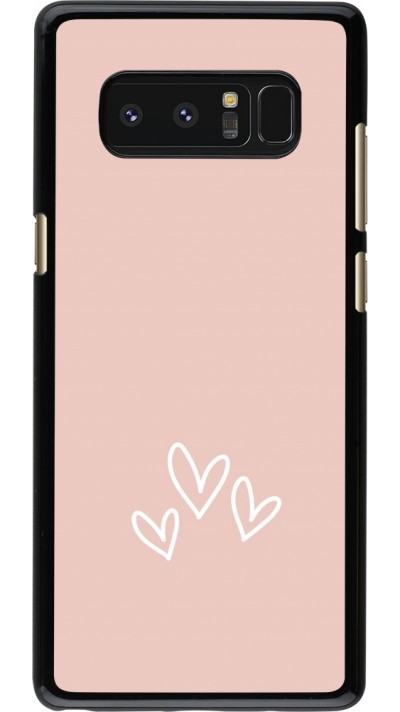 Coque Samsung Galaxy Note8 - Valentine 2023 three minimalist hearts