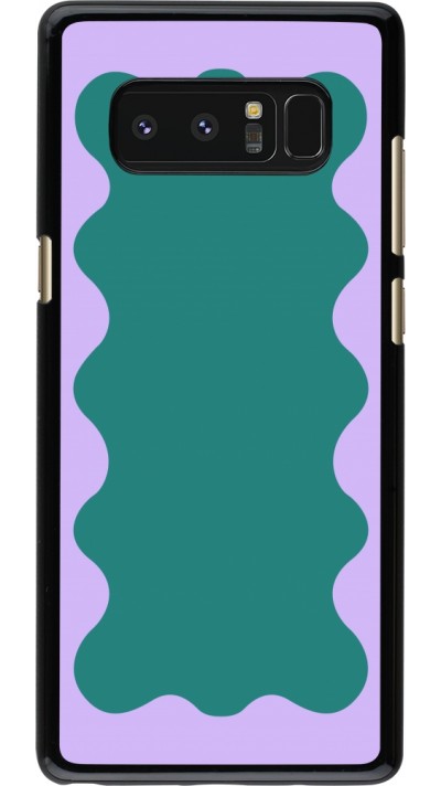 Coque Samsung Galaxy Note8 - Wavy Rectangle Green Purple