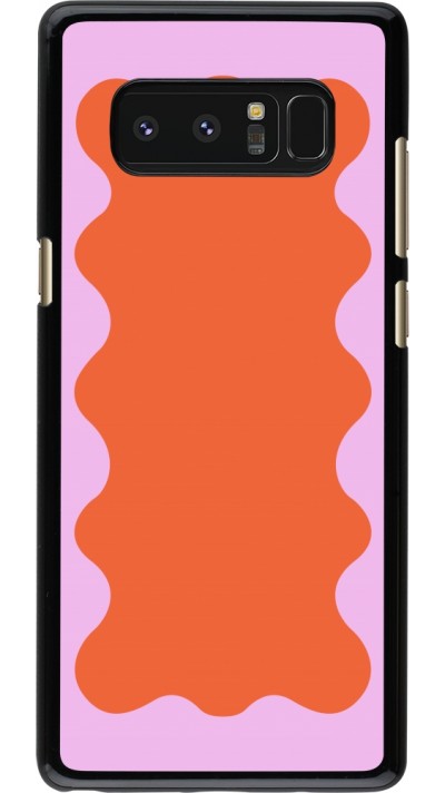Coque Samsung Galaxy Note8 - Wavy Rectangle Orange Pink