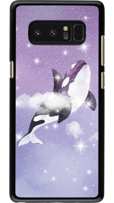 Coque Samsung Galaxy Note8 - Whale in sparking stars