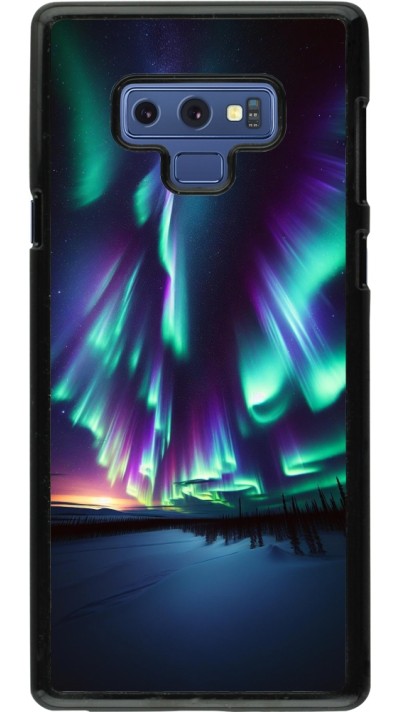 Coque Samsung Galaxy Note9 - Aurore Boréale Étincelante