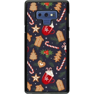 Samsung Galaxy Note9 Case Hülle - Christmas 25 Pattern Gingerbread House