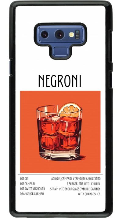 Coque Samsung Galaxy Note9 - Cocktail recette Negroni