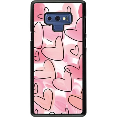 Samsung Galaxy Note9 Case Hülle - Easter 2023 pink hearts
