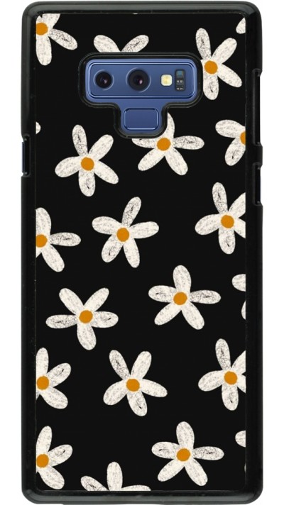 Samsung Galaxy Note9 Case Hülle - Easter 2024 white on black flower
