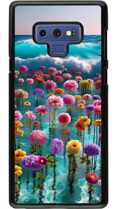 Samsung Galaxy Note9 Case Hülle - Blumenmeer Wellen