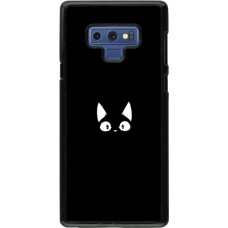 Coque Samsung Galaxy Note9 - Funny cat on black