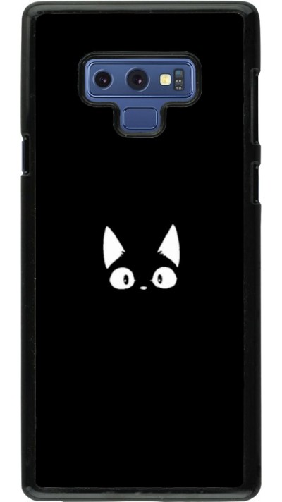 Coque Samsung Galaxy Note9 - Funny cat on black