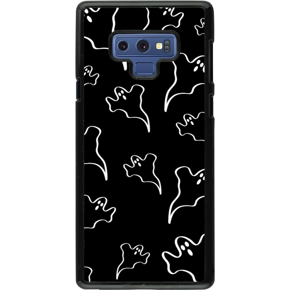 Samsung Galaxy Note9 Case Hülle - Halloween 2024 black and white ghosts