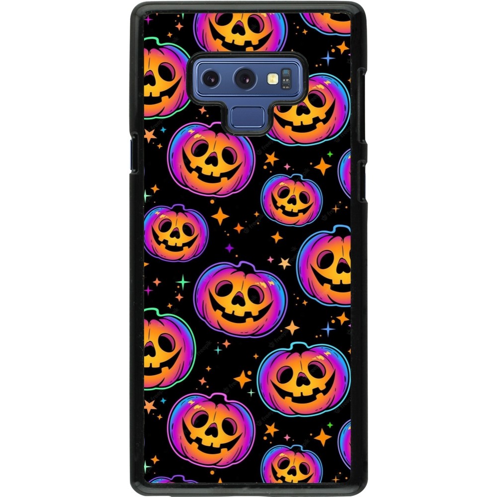 Samsung Galaxy Note9 Case Hülle - Halloween 2024 rainbow pumpkins