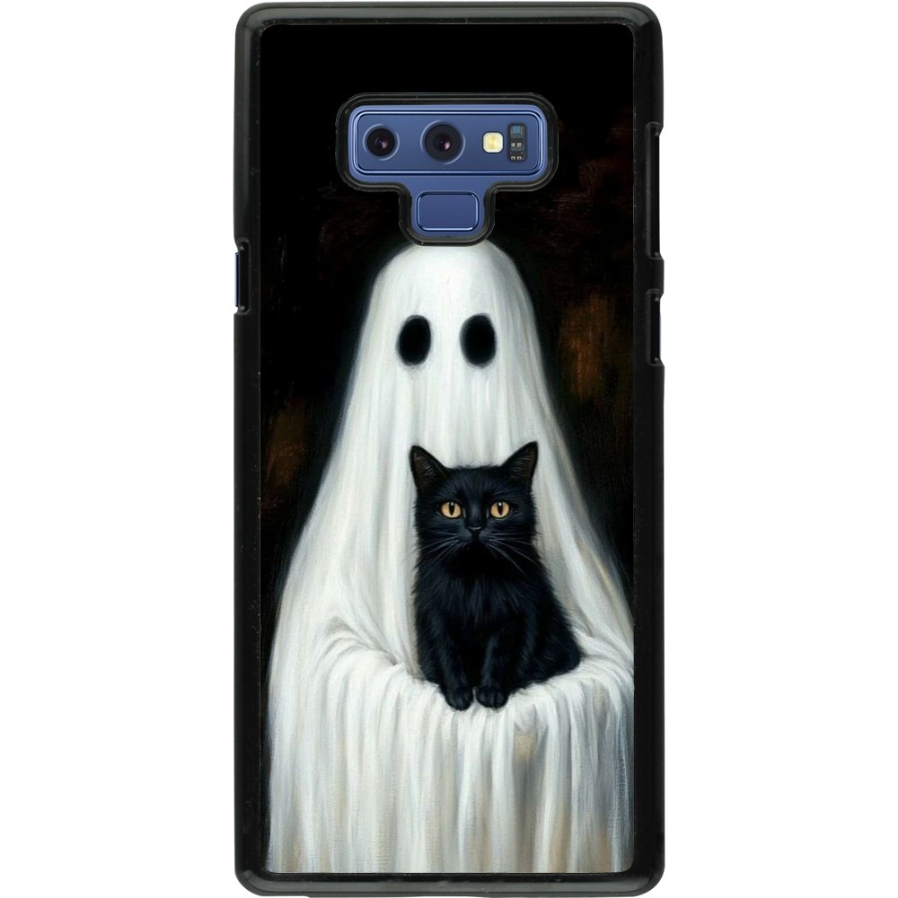 Coque Samsung Galaxy Note9 - Halloween 2025 Ghost with black cat
