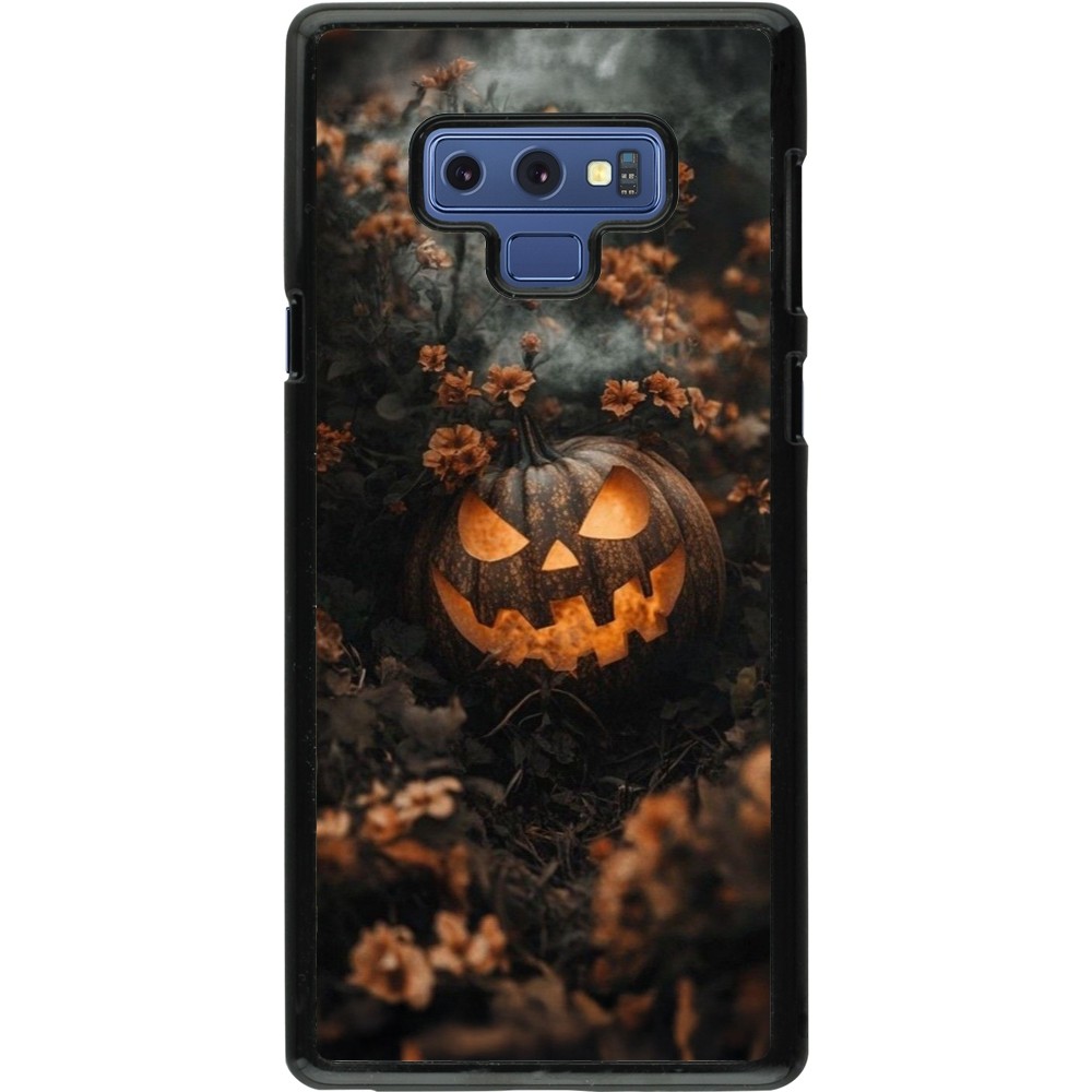 Coque Samsung Galaxy Note9 - Halloween 2025 Pumpkin with flowers