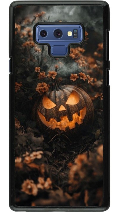 Coque Samsung Galaxy Note9 - Halloween 2025 Pumpkin with flowers
