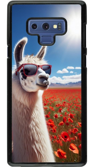 Samsung Galaxy Note9 Case Hülle - Lama Chic in Mohnblume