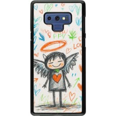 Samsung Galaxy Note9 Case Hülle - Little Angel Sketch Love