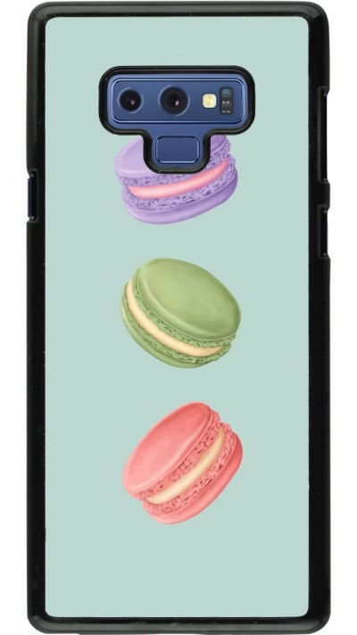 Coque Samsung Galaxy Note9 - Macarons on green background