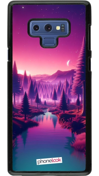 Coque Samsung Galaxy Note9 - Paysage Violet-Rose