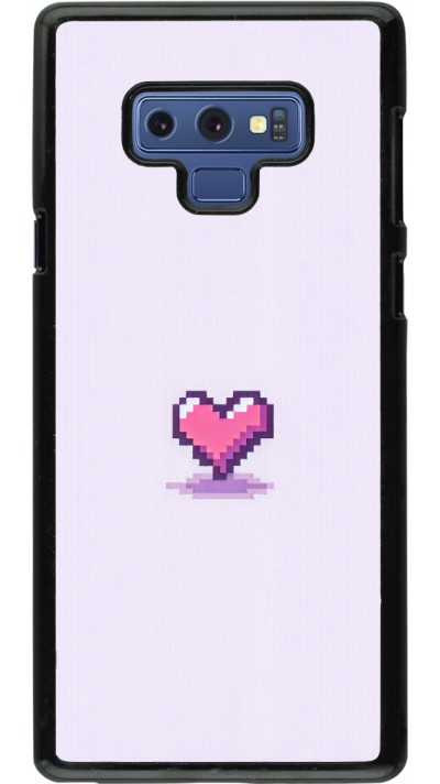 Coque Samsung Galaxy Note9 - Pixel Coeur Violet Clair