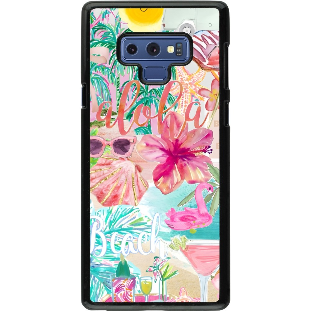 Samsung Galaxy Note9 Case Hülle - Preppy Collage Aloha