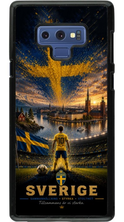 Samsung Galaxy Note9 Case Hülle - Fussball Schweden splash 2026