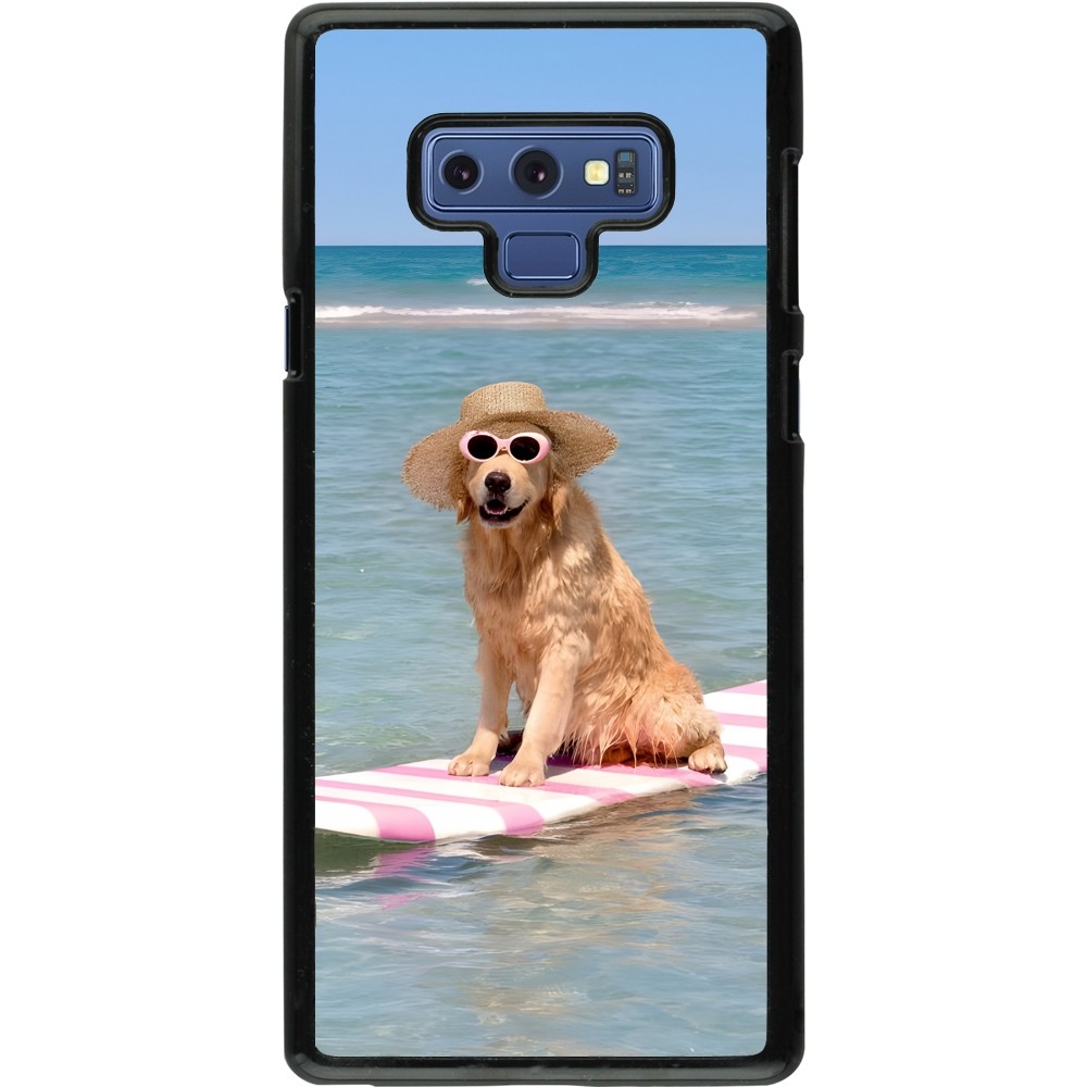 Samsung Galaxy Note9 Case Hülle - Summer Dog on Paddle