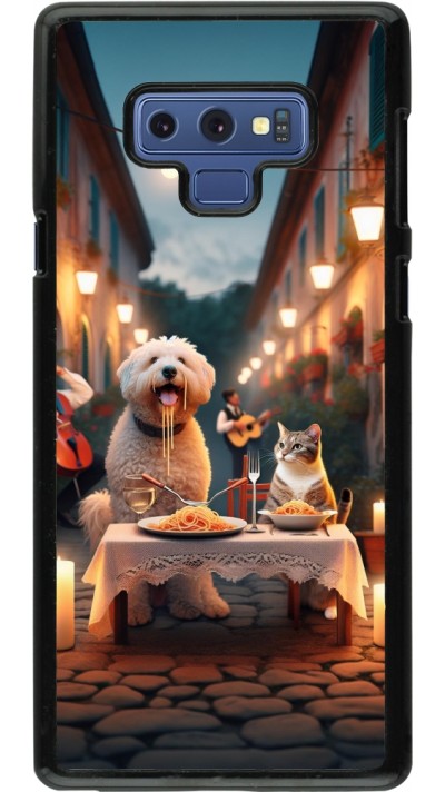 Coque Samsung Galaxy Note9 - Valentine 2024 Dog & Cat Candlelight