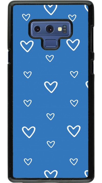 Coque Samsung Galaxy Note9 - Valentine 2023 blue hearts