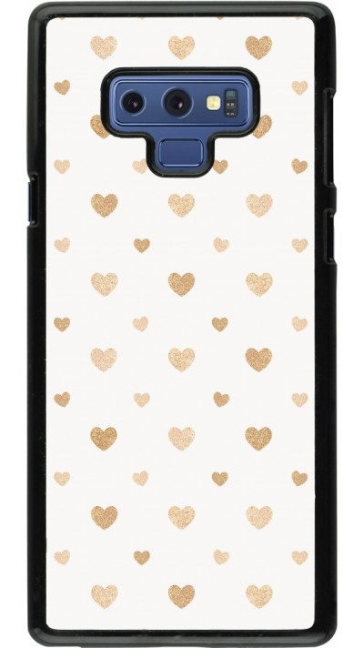 Coque Samsung Galaxy Note9 - Valentine 2023 multiple gold hearts