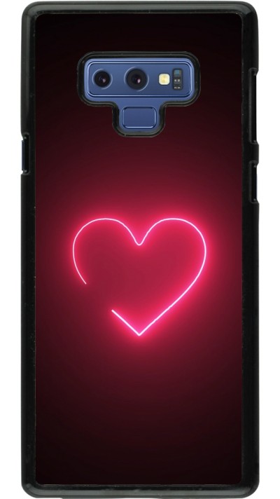 Coque Samsung Galaxy Note9 - Valentine 2023 single neon heart