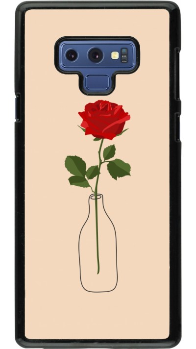Coque Samsung Galaxy Note9 - Valentine 2023 single rose in a bottle