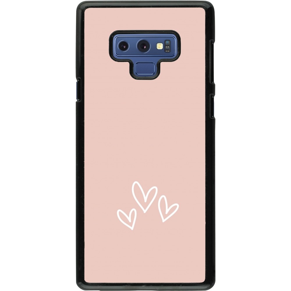 Coque Samsung Galaxy Note9 - Valentine 2023 three minimalist hearts