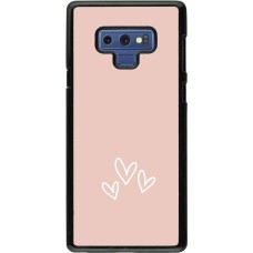 Coque Samsung Galaxy Note9 - Valentine 2023 three minimalist hearts