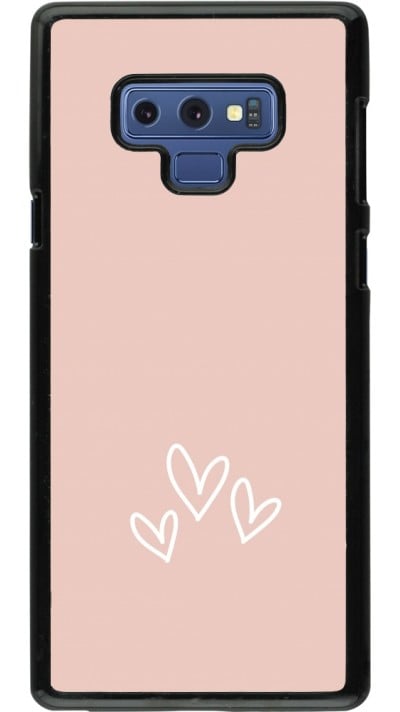 Coque Samsung Galaxy Note9 - Valentine 2023 three minimalist hearts