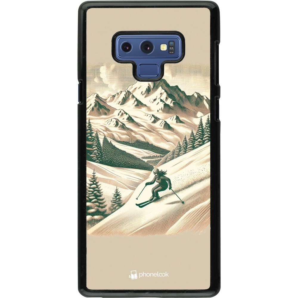 Coque Samsung Galaxy Note9 - Vintage Ski Mountain