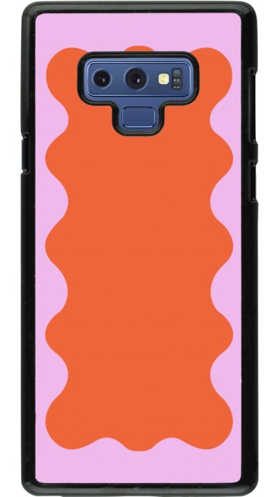 Coque Samsung Galaxy Note9 - Wavy Rectangle Orange Pink