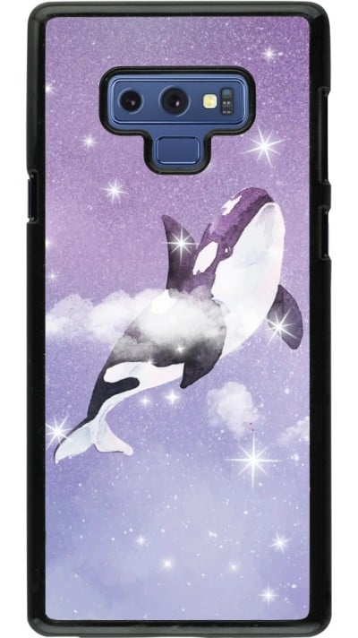 Coque Samsung Galaxy Note9 - Whale in sparking stars