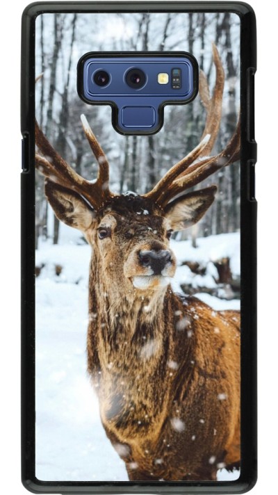 Coque Samsung Galaxy Note9 - Winter 22 Cerf sous la neige