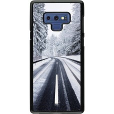 Samsung Galaxy Note9 Case Hülle - Winter 22 Snowy Road