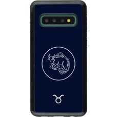 Samsung Galaxy S10 Case Hülle - Hybrid Armor schwarz Astrologie Stier