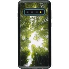 Samsung Galaxy S10 Case Hülle - Hybrid Armor schwarz Spring 23 forest blue sky