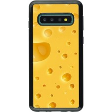 Coque Samsung Galaxy S10 - Hybrid Armor noir Fête Nationale Suisse Cheese