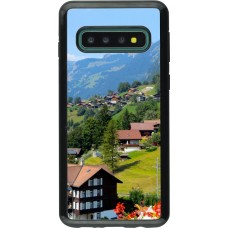 Coque Samsung Galaxy S10 - Hybrid Armor noir Fête Nationale Suisse Paysage
