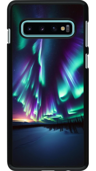 Samsung Galaxy S10 Case Hülle - Funkelndes Nordlicht