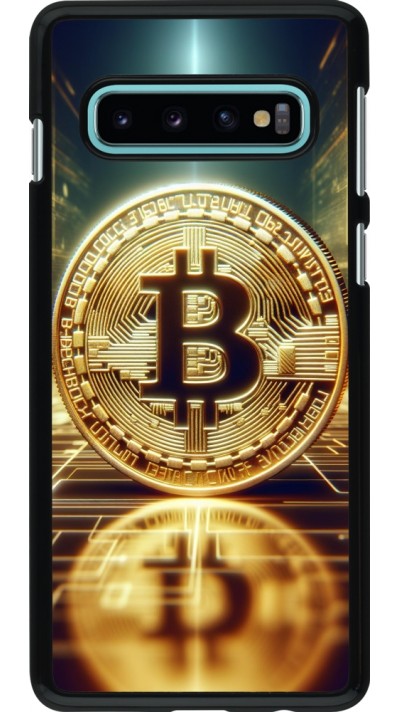 Samsung Galaxy S10 Case Hülle - Bitcoin Stehen