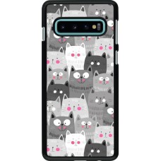 Coque Samsung Galaxy S10 - Chats gris troupeau