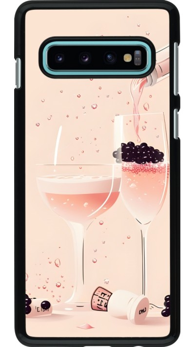Samsung Galaxy S10 Case Hülle - Champagne Pouring Pink